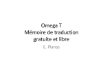 Omega T Mémoire de traduction gratuite et libre