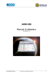 ASW-250 Manuel d`utilisateur