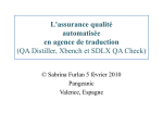 L`assurance qualité automatisée en agence de traduction (QA