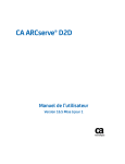 CA ARCserve D2D - Manuel de l`utilisateur