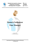 Manuel d`utilisat Time Manager Manuel d`utilisateur Time Manager d
