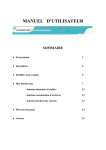 MANUEL D`UTILISATEUR