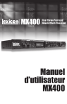 Manuel d`utilisateur MX400