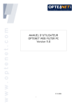 MANUEL D`UTILISATEUR OPTENET WEB FILTER PC Version 9.8