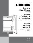 Use and Care Manual Manuel d`utilisation et d`entretien Manual de