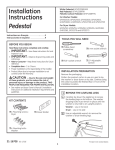 Installation Instructions Pedestal