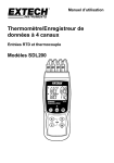 Thermomètre/Enregistreur de données à 4 canaux