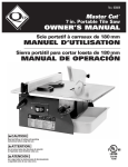 owner`s manual manuel d`utilisation manual de operación