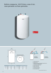 Boilers compacts, 10/15 litres, sous évier, sous pression ou hors