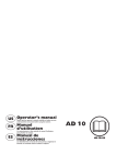 US FR Operator`s manual Manuel d`utilisation Manual