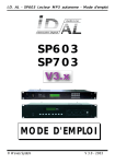 Manuel SP603/SP703