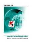 Kaspersky® Personal Security Suite 1.1