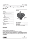 Convertisseur électropneumatique i2P-100 de Fisher