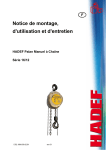 Notice de montage, d`utilisation et d`entretien