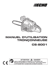 MANUEL D`UTILISATION TRONÇONNEUSE CS-8001