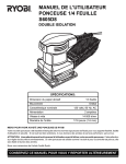 manuel de l`utilisateur ponceuse 1/4 feuille s605d8