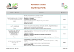 Brochure des formations courtes en agriculture