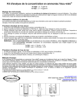 Kit d`analyse de la concentration en ammoniac Vacu