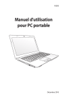 Manuel d`utilisation pour PC portable