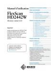 FlexScan HD2442W Manuel d`utilisation