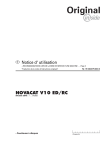 Notice d` utilisation NOVACAT V10 ED/RC