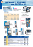 INSTRUMENTS DE MESURE pour CHLORE et SEL