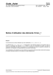 Notice d`utilisation des &eacute;l&eacute;ments TUYAU