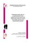 Programme 2010 destiné aux assistants sociaux des CPAS proposé