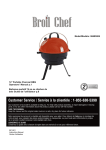 06695006 14" Portable Charcoal BBQ Operators` Manual
