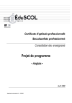 Consultation sur les projets de programmes d`anglais