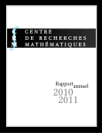 Rapportannuel - Centre de recherches mathématiques