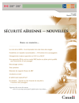 sÉcuritÉ aÉrienne - nouvelles