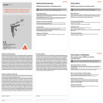 Instructions Gebrauchsanweisung Instructions d`utilisation