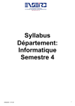 Syllabus Département: Informatique Semestre 4 - Enseirb