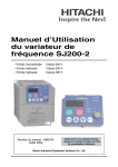 Manuel d`Utilisation du variateur de fréquence SJ200-2