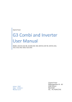 G3 Combi and Inverter User Manual