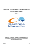 Manuel d`utilisation de la salle de visioconf&eacute;rence