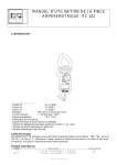 manuel d`utilisation de la pince amperemetrique itc
