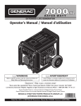 Operator`s Manual / Manuel d`utilisation