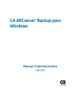 CA ARCserve Backup pour Windows