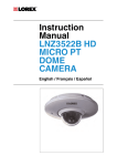 LNZ3522B HD MICRO PT DOME CAMERA Instruction Manual