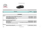 tarif accessoires avensis 2006 - Toyota