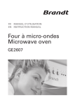 Four à micro-ondes Microwave oven