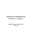 Rapport Expérimentation C2i2e 2005