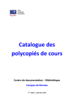 Catalogue des polycopiés de cours - all-in-web