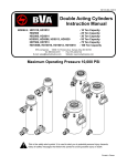 Double Acting Cylinders Instruction Manual