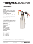 USER`S MANUAL - A&A Hydraulic for the best in Mityvac parts.