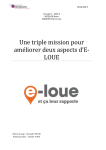 Une triple mission pour améliorer deux aspects d`E-LOUE