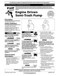 Engine Driven Semi-Trash Pump