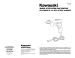 manuel d`utilisation pour perceuse électrique de 3/8